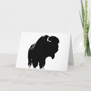 Popkonstbuffel Bison Siluett Kort