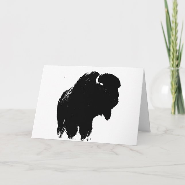 Popkonstbuffel Bison Siluett Kort (Framsida)