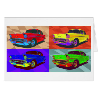PopkonstChevy Belair illustration Hälsningskort