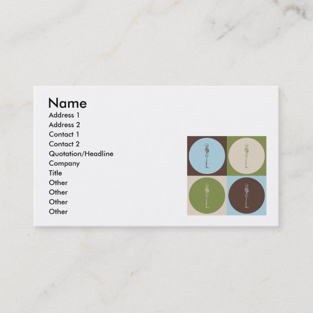 PopkonstChiropractic Visitkort (Framsida)