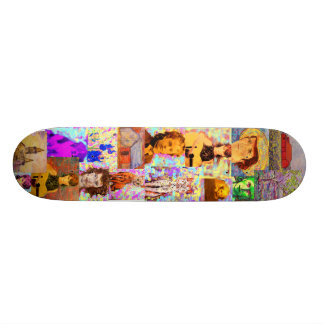 popkonstcollage skateboard bräda 19,5 cm