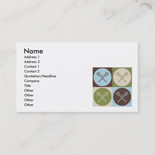 PopkonstLacrosse Visitkort (Framsida)