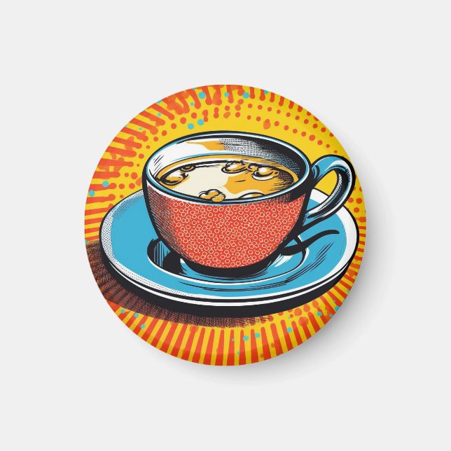 Popkonstmagnet. Popkonst kopp te Magnet (Framsidan)