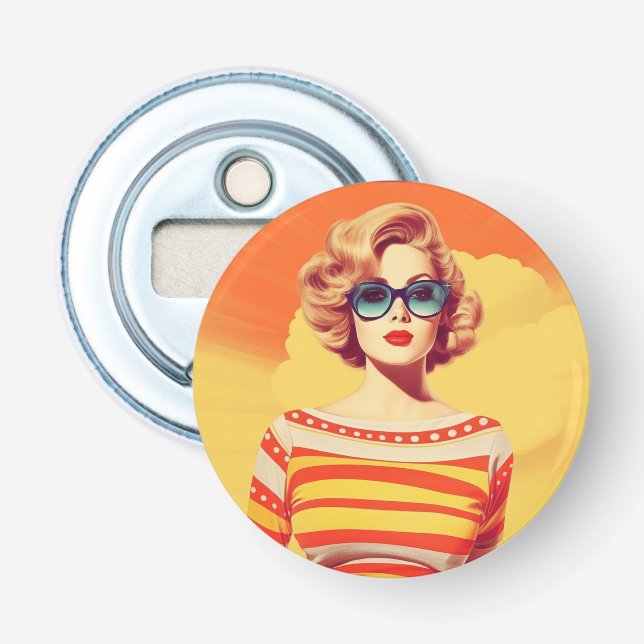 Popkonstmagnet, Retroinspirerad, Flasköppnare (Framsidan)