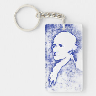 Popkonstporträtt Alexander Hamilton Nyckelring