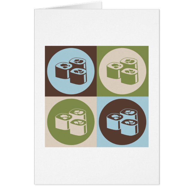 PopkonstSushi Hälsningskort (Framsidan)