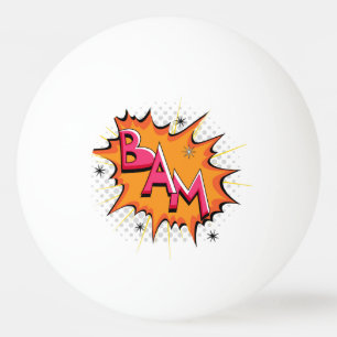 Popkonsttecknad Bam! Pingisboll