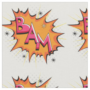 Popkonsttecknad Bam! Tyg