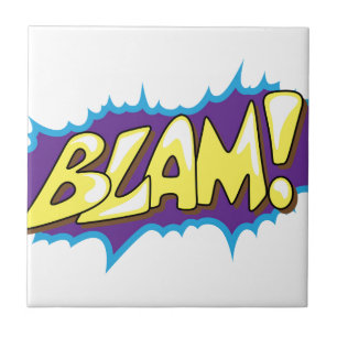 Popkonsttecknad Blam! Kakelplatta