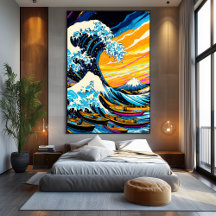 Popkonstversion av Den stora vågen