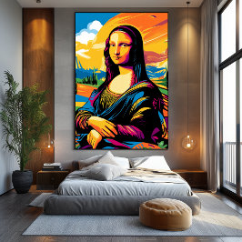 Popkonstversion av Mona Lisa Canvastryck