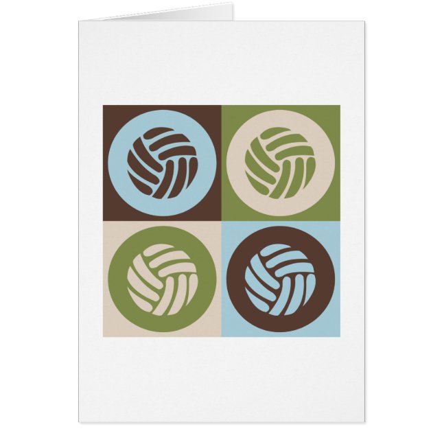 Popkonstvolleyboll Hälsningskort (Framsidan)