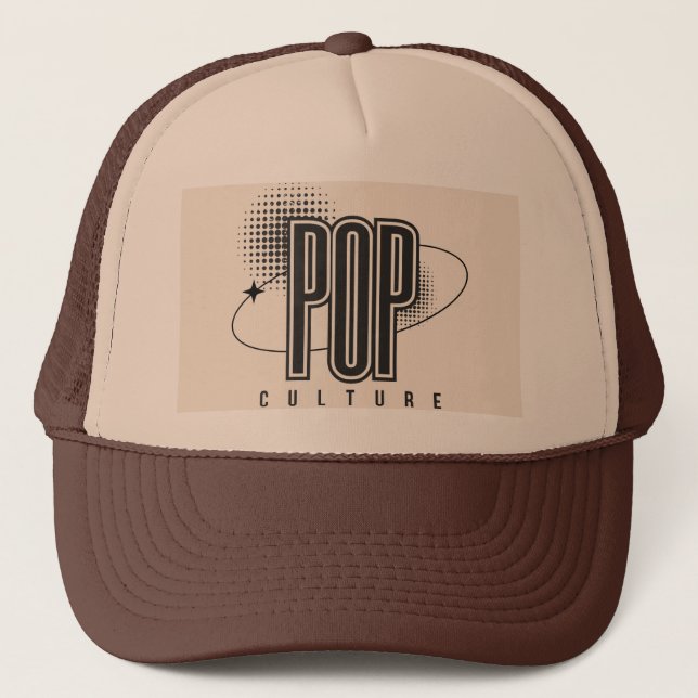 POPKULTUR Truckerhatt | Retro Estetisk Keps | (Framsida)