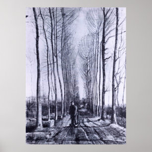 Poplar avenue av Vincent van Gogh Poster
