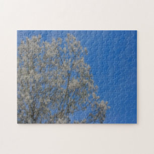 Poplar Träd Fluff Snö i juni Pussel