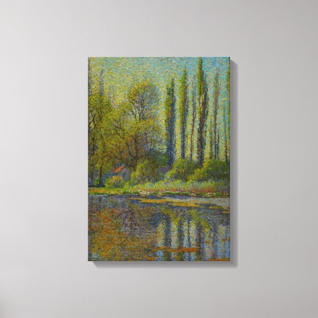 Poplar Träd i Vår (Utah Landscape) (USA Art. Canvastryck (Framsida)