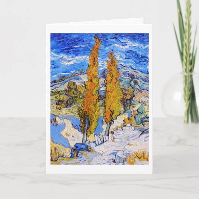Poplarerna på Saint-Rémy, Van Gogh Kort (Framsida)
