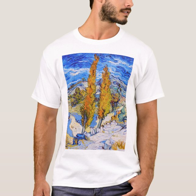 Poplarerna på Saint-Rémy, Van Gogh T Shirt (Framsida)
