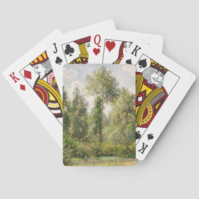 Poplars, Éragny Camille Pissarro Casinokort (Baksidan)