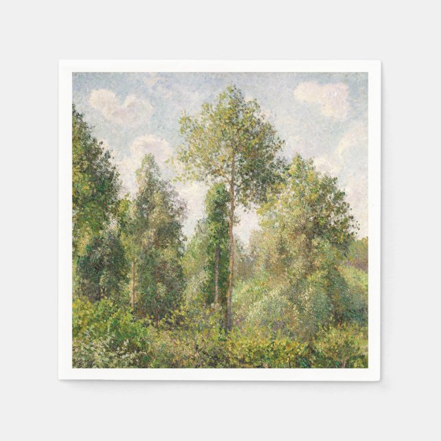 Poplars, Éragny Camille Pissarro Pappersservett (Framsidan)