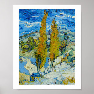 Poplars i Saint Remy 1889 av Vincent van Gogh Poster