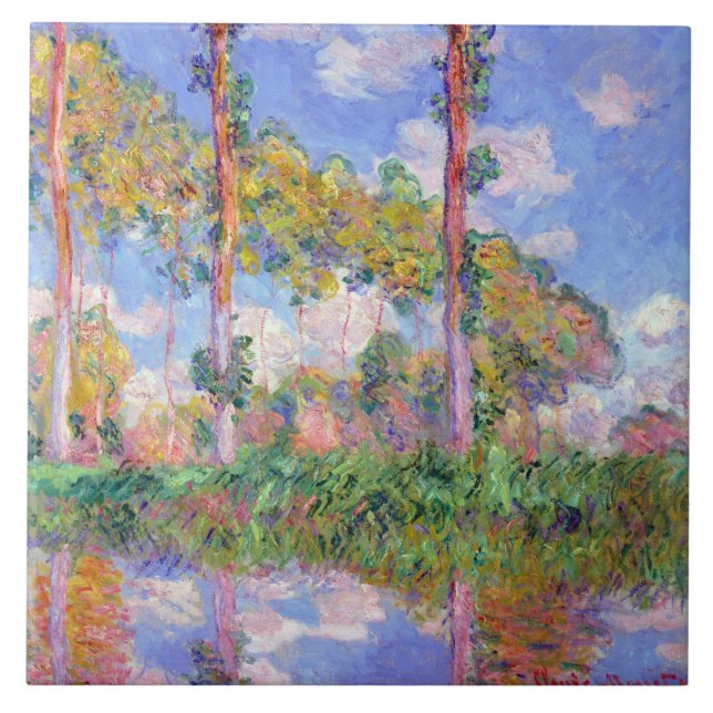 Poplars i Sol, Monet Kakelplatta (Framsidan)
