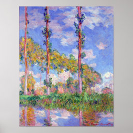 Poplars i Sol, Monet Poster