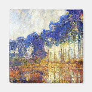 Poplars på banker av floden Epte Monet Magnet
