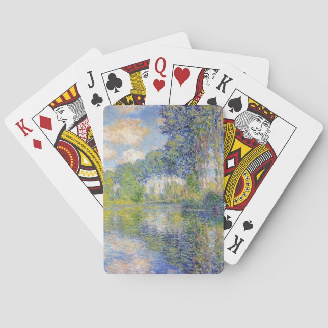 Poplars på floden Epte (av Claude Monet) Casinokort (Baksidan)