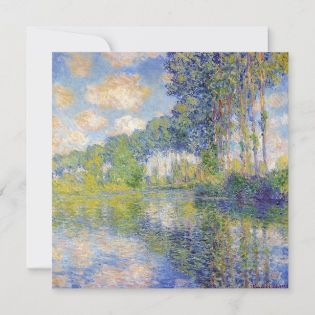 Poplars på floden Epte (av Claude Monet) Kort (Framsida)
