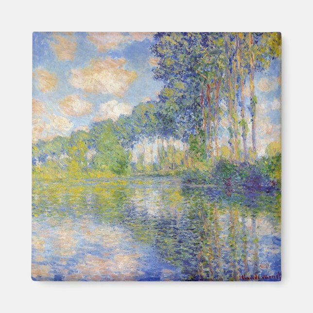 Poplars på floden Epte (av Claude Monet) Magnet (Framsidan)