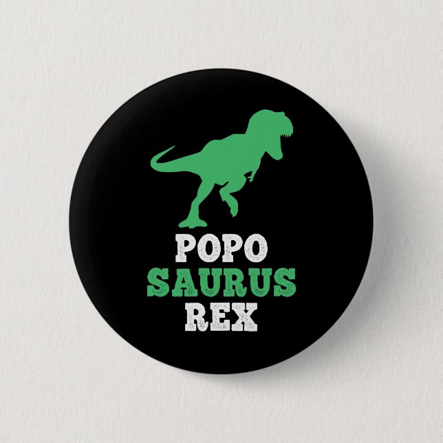 Popo-saurus Rex Dino Dinosaur Rolig Poposaurus  Knapp (Framsida)