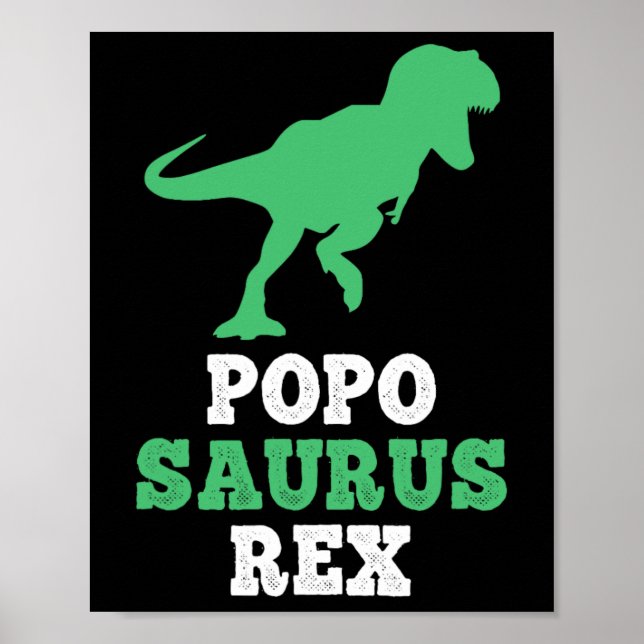 Popo-saurus Rex Dino Dinosaur Rolig Poposaurus  Poster (Framsidan)