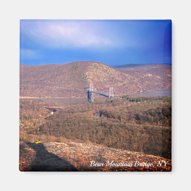 Popolopen Trail Utsikt över Bear Mountain Bridge Magnet (Framsidan)