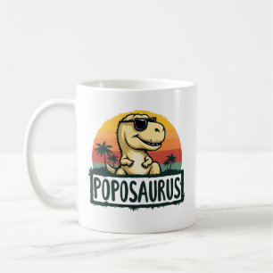 Poposaurus Dinosaur Grandpa Saurus Fars dag Kaffemugg