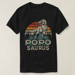 Poposaurus Dinosaur Grandpa Saurus Fars dag T Shirt