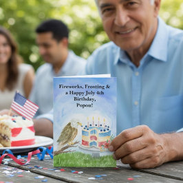 Popou July 4th Birthday Bald Eagle  Kort