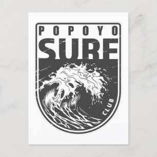 Popoyo Surfa Klubb Nicaragua Emblem Vykort