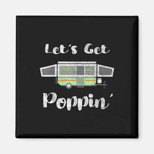 Popp Up Campingbarack Camping Tält Trailer Rv Popp Magnet (Framsidan)