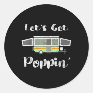 Popp Up Campingbarack Campingtält Trailer Rv Poppi Runt Klistermärke