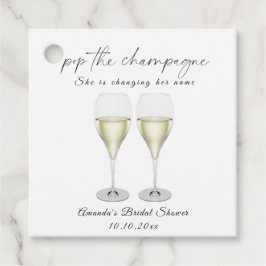 Poppa champagne Bröllopsfest för bruden Gåvor Etiketter