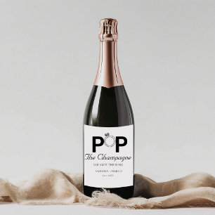 Poppa champagne hon fick ringen förlovningsdel