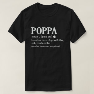Poppa Definition Funny Betydelse Coola Grandpa Gif T Shirt
