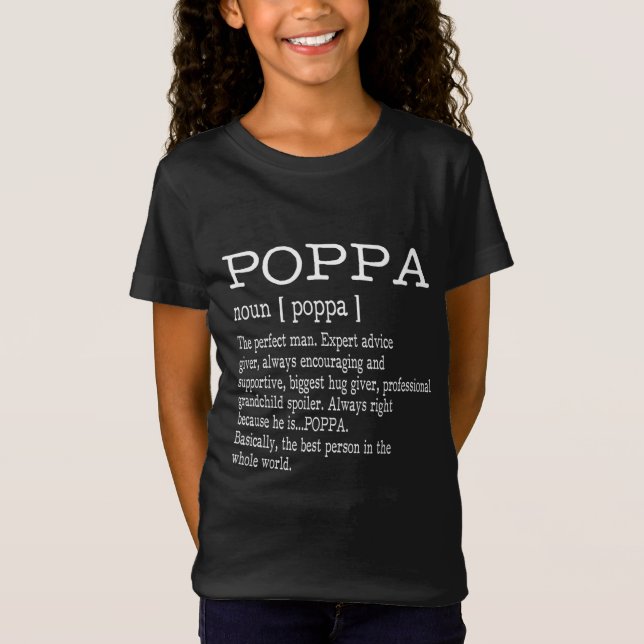 Poppa Definition Grandpa Fars dag Gifts - Manar T Shirt (Framsida)