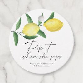 Poppa den när hon poppar - citrus citron - gåvor etiketter