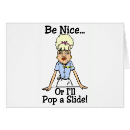 poppa en glidbana hälsningskort