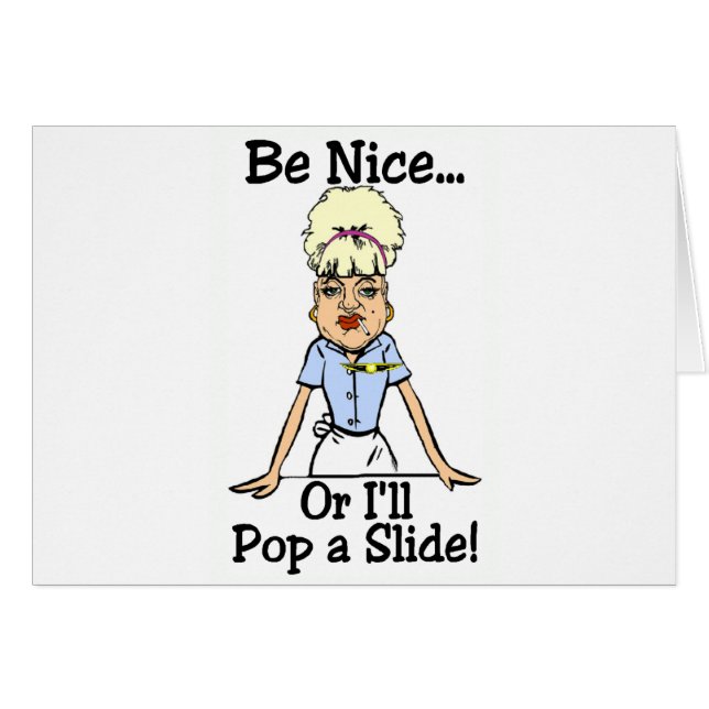 poppa en glidbana hälsningskort (Framsidan Horizontal)