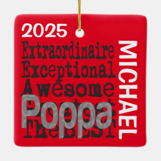Poppa Extraordinaire ANPASSNINGSBAR Julgransprydnad Keramik