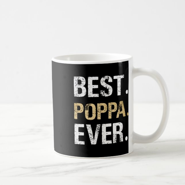 Poppa Gift från mordotter Grandson Best Poppa Kaffemugg (Höger)