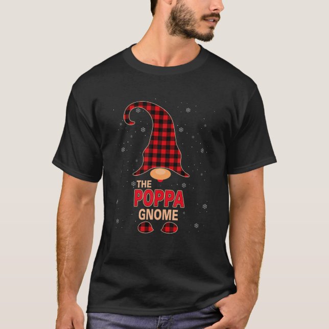 Poppa Gnome-julen Red Buffalo Play Pajama T Shirt (Framsida)
